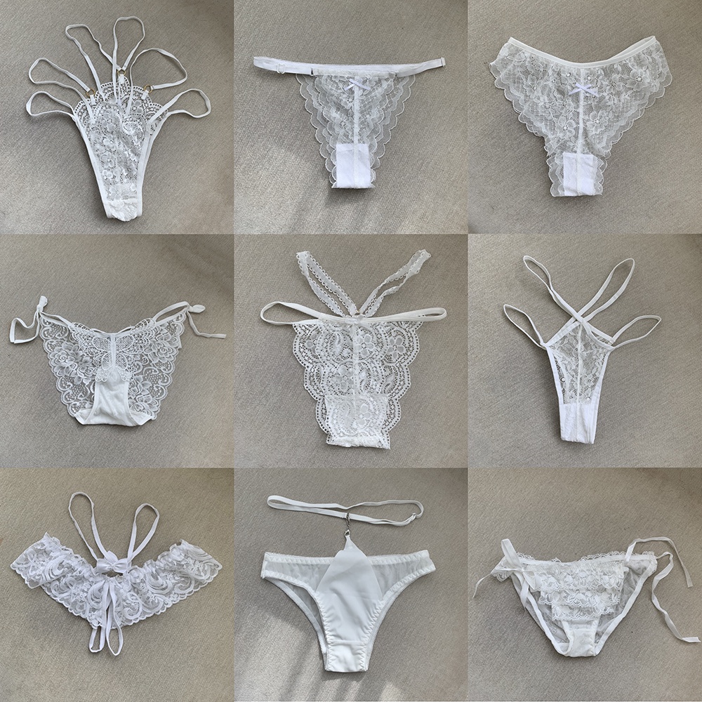 Tổng Hợp Quần Lót Nữ Sexy Quần Lọt Khe Ren Màu Trắng Gợi Cảm KRYSTAL
