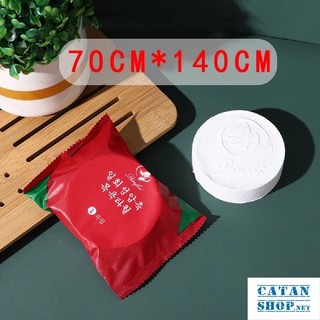 Khăn Tắm Dạng Nén Du Lịch Túi Đỏ (70x140cm) Dùng Một Lần, Tiện Lợi, Đa Năng Thấm Nước Tốt GD650-KDo-140