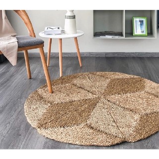 Thảm Cói Tròn Trải Sàn Xếp Ngôi Sao Nhiều Kích Thước - Vintage - Thiết Kế Chụp Ảnh Cực Xinh
