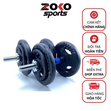 Tạ tay, bộ tạ tay đa năng đòn tay nhập khẩu điều chỉnh các mức tạ 2kg, 4kg, 6kg, 8Kg, 10kg, 12kg một tay - ZOKO SPORT