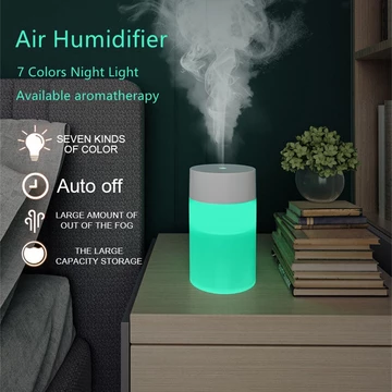 Máy phun sương tinh dầu Máy Xông Tinh Dầu Mini Máy Tạo Ẩm Phun Sương Khuếch Tán Tinh Dầu Đuổi Muỗi lọc không khí 260ml với đèn LED