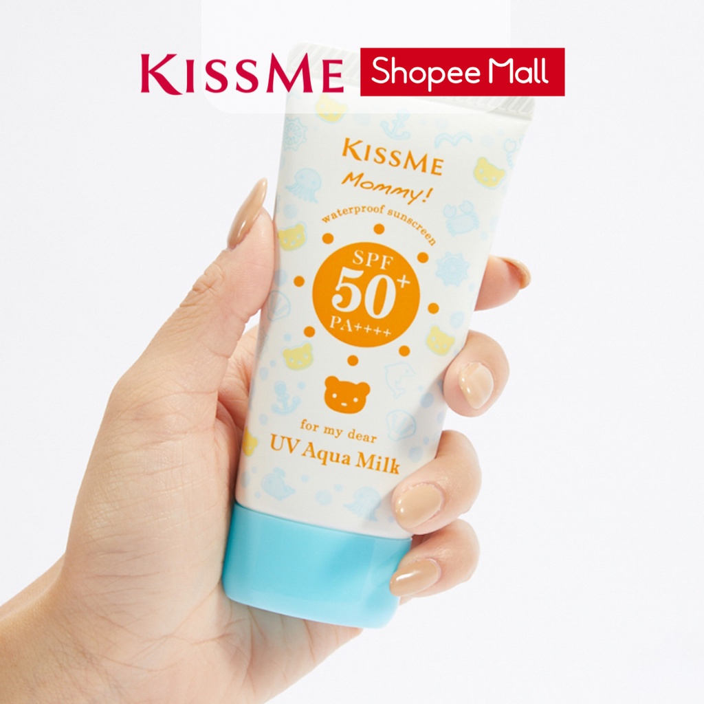Ảnh Kem chống nắng trẻ em Kissme Mommy UV Aqua Milk dạng sữa dành cho da nhạy cảm như em bé SPF50 PA++++ 50G 4