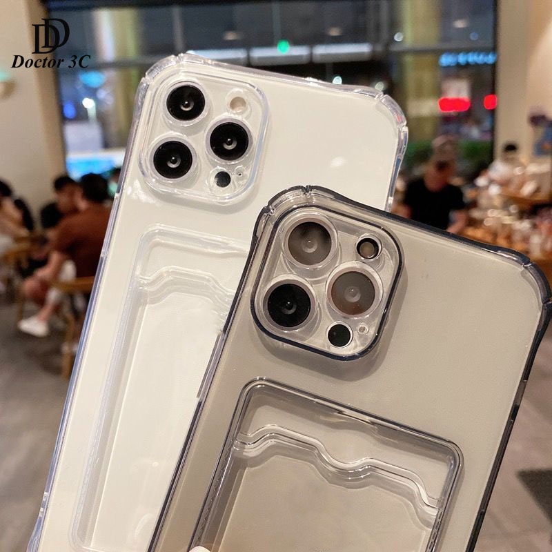 Ốp Điện Thoại Màu Trơn Có Ngăn Đựng Thẻ Cho iPhone iP 16 15 14 Plus 13 12 Mini 11 Pro Max 4G 5G 2022 2023 2024