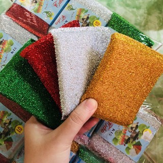 Combo 4 Miếng Rửa Chén Kim Tuyến Tạo Bọt