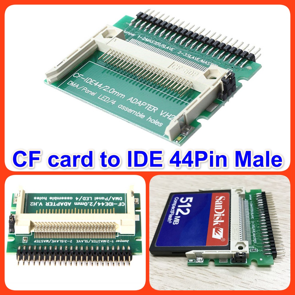 Adapter chuyển đổi thẻ nhớ CF to IDE 44pin Male gắn thẻ nhớ CF cho máy ...