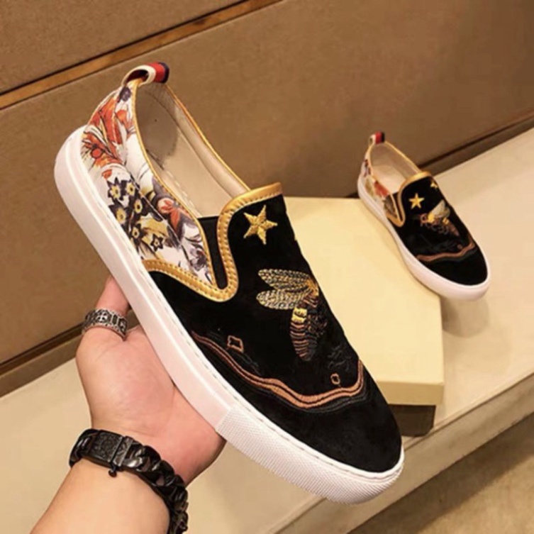 free ship Giầy lười ong saoo gót hoa mới kèm video trên tay