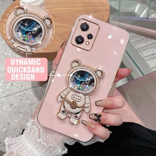 ốp lưng Realme 9 Realme 9 Pro Ốp Điện Thoại TPU silicone Mềm Mạ Điện 3D Có Giá Đỡ Hình Gấu Kim Tuyến Cho Realme 9 Realme 9 Pro