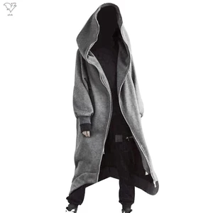Unisex Dài Tay Có Mũ Trùm Đầu Nazgul Áo Dài Dây Kéo Đóng Cửa Lông Cừu Lót Thời Trang Ấm Áp Nam Nữ Dài Trùm Đầu Dây Kéo Đóng Cửa Có Mũ Trùm Đầu Nazgul Áo Dài