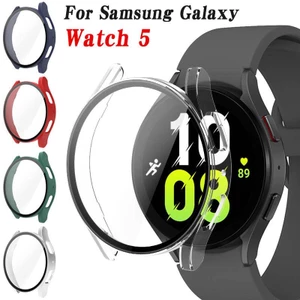 Ốp lưng + Vỏ kính cho Samsung Watch 5 40mm 44mm Tấm bảo vệ màn hình PC Matte Xung quanh Ốp lưng Galaxy Watch5 Vỏ bảo vệ