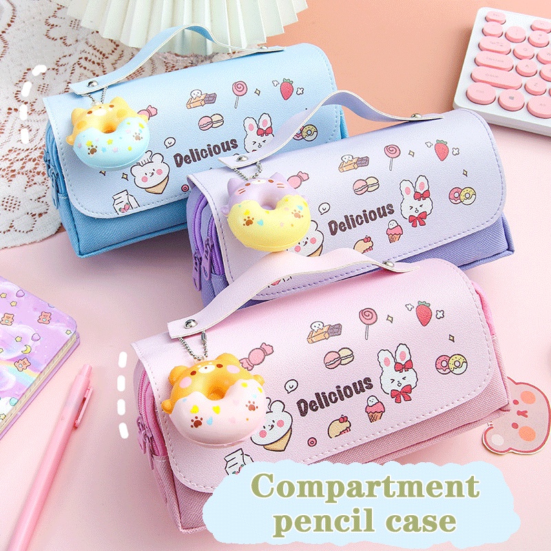 Túi Đựng Bút Sức Chứa Lớn Đa Năng Họa Tiết Dễ Thương Cho Học Sinh