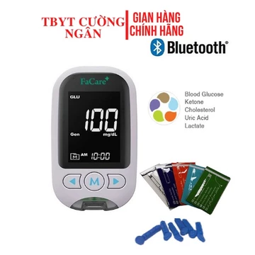 Máy đo Đường huyết, Mỡ máu, AxitUric 5 trong 1 Facare FC-M168 (TD-4216) bluetooth