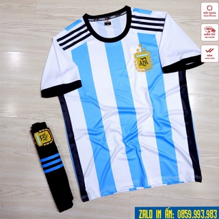 Quần áo bóng đá tuyển Argentina Logo Thêu 3* , Bộ quần áo đá banh ...