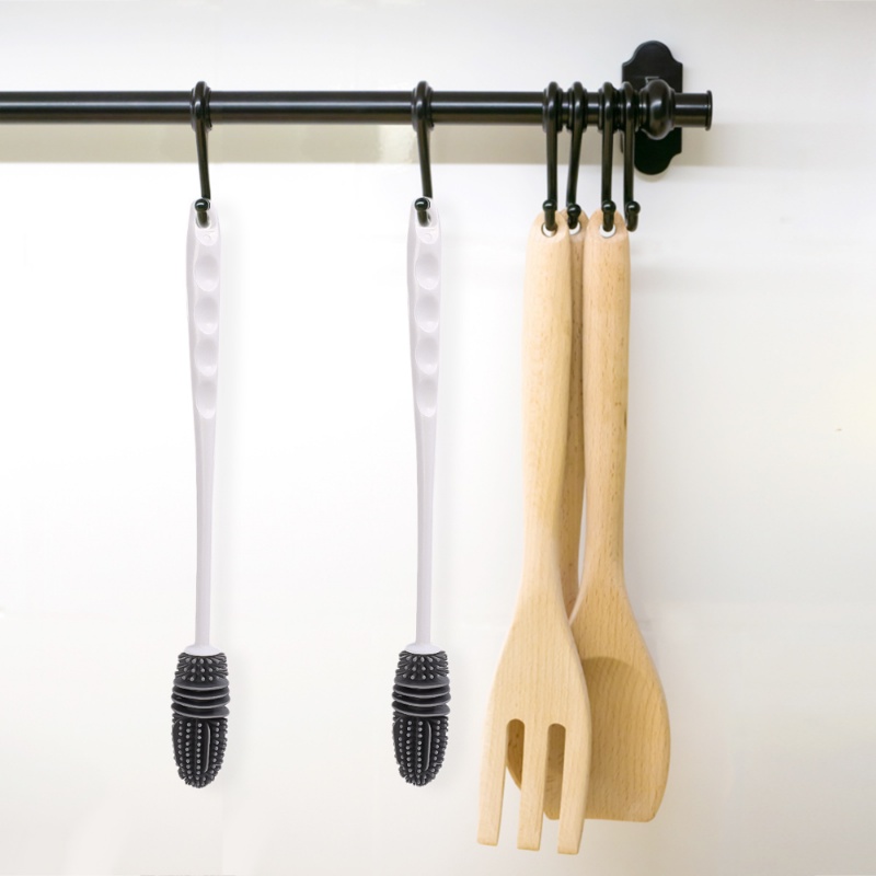 Cọ Silicone Cán Dài Vệ Sinh Bình Sữa / Ly Thủy Tinh Tiện Dụng