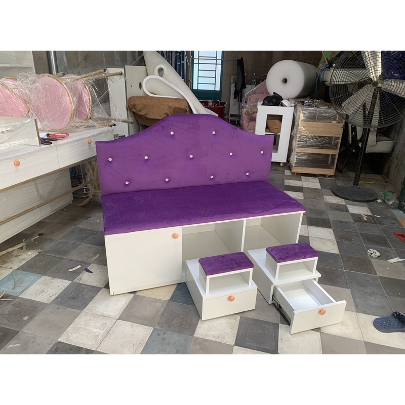 Ghế Nail 1,2m bằng gỗ bọc nệm sofa