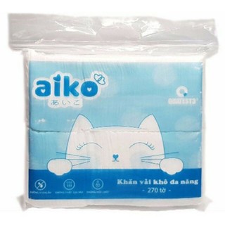 Khăn vải khô đa năng Aiko 270 tờ Chính hãng