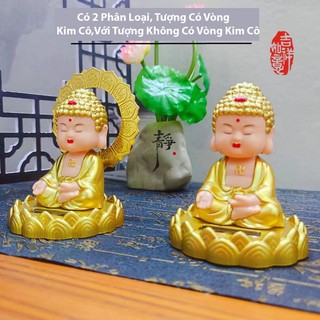 Tượng Phật Như Lai Gật Đầu Trang Trí Taplo Xe Ô Tô,Phòng Ngủ,Bàn Làm Việc - Sử Dụng Năng Lượng Mặt Trời CARZONE