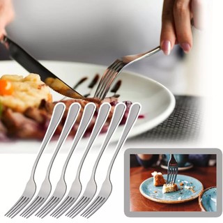 Inox 304 Set 5 Chiếc Nĩa Lớn (dĩa) 20.4cm Chất Lượng Tuyệt Vời Bóng Sáng Lung Linh Không Tì Vết