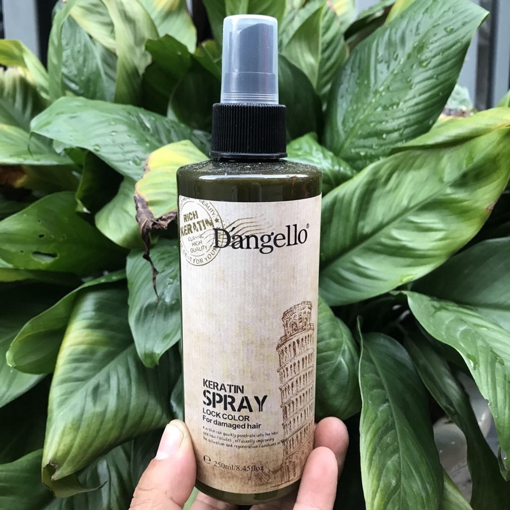 Dầu dưỡng tóc Dangello Keratin 60ml - xịt dưỡng 250ml hỗ trợ giúp phục hồi tóc, gỡ rối giảm rụng tóc