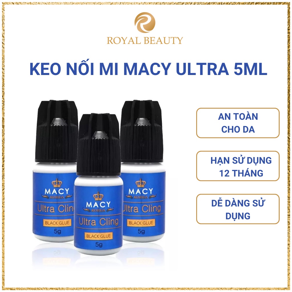 Keo nối mi Macy Ultra Cling 5ml nhanh khô, không cay mắt, siêu bền