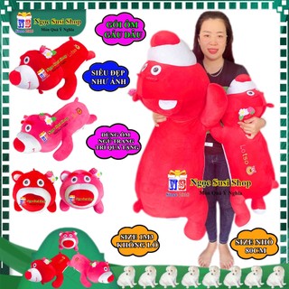 GỐI ÔM GẤU DÂU NHỒI BÔNG SIÊU MỊN ÔM NGỦ  TRANG TRÍ QUÀ TẶNG SIÊU XINH -  THÚ BÔNG HÌNH GẤU DÂU