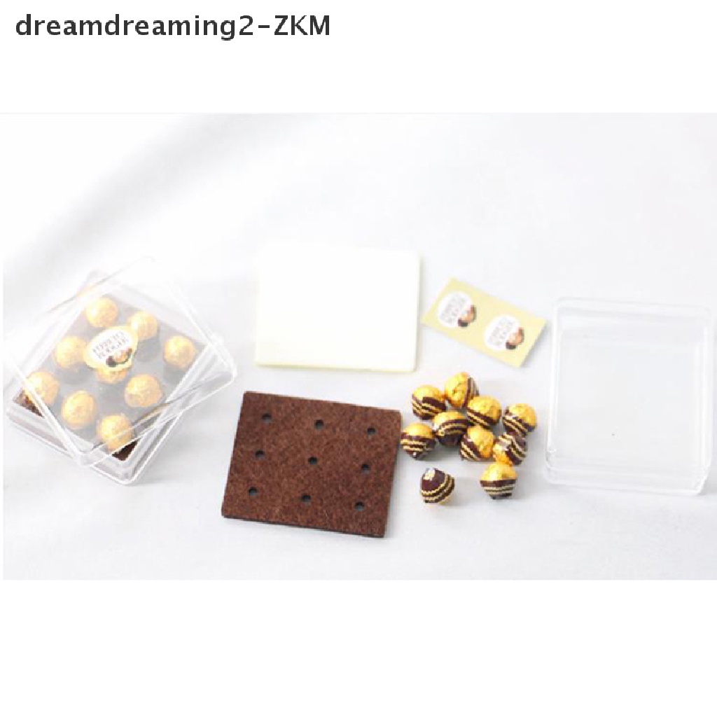 [dreamdreaming] 1: 12 Nhà búp bê miniture Hộp quà sô cô la Mô hình Thực phẩm Phụ kiện nhà bếp [zkm]