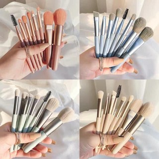 Bộ Cọ Trang Điểm 8 Cây Tặng Kèm Túi Zip Vintage
