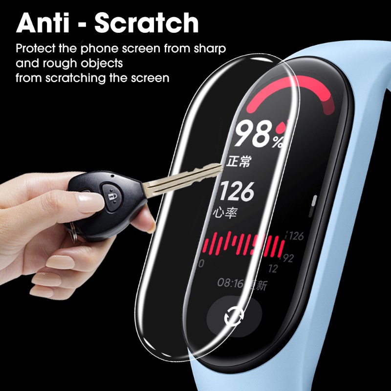 HD Hydrogel Phim Bảo Vệ Màn Hình Cho Mi Band 10 9 8 7 NFC 6 5 4 3 2 Full Cover Phim Bảo Vệ Cho Xiaomi Miband 7 6 5 4 3 2 Không Kính