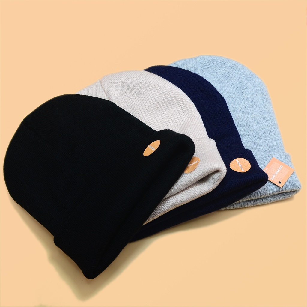 Mũ Len trơn UNDERCOOL Beanie Trơn Dệt Kim Phong Cách Hàn Quốc MU01
