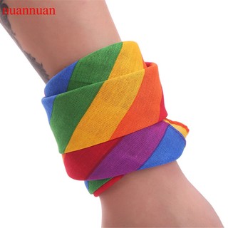 Khăn rằn cotton quàng đầu buộc cổ tay màu cầu vồng cho cộng đồng LGBT
