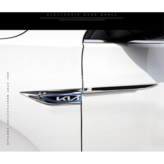 FENDER 1 Bộ Nhãn Dán Bằng Thép Không Gỉ Cho KIA Morning Seltos K2 K3 K5 Carens XCeed Forte Cerato Soluto RIO Carnival sorento