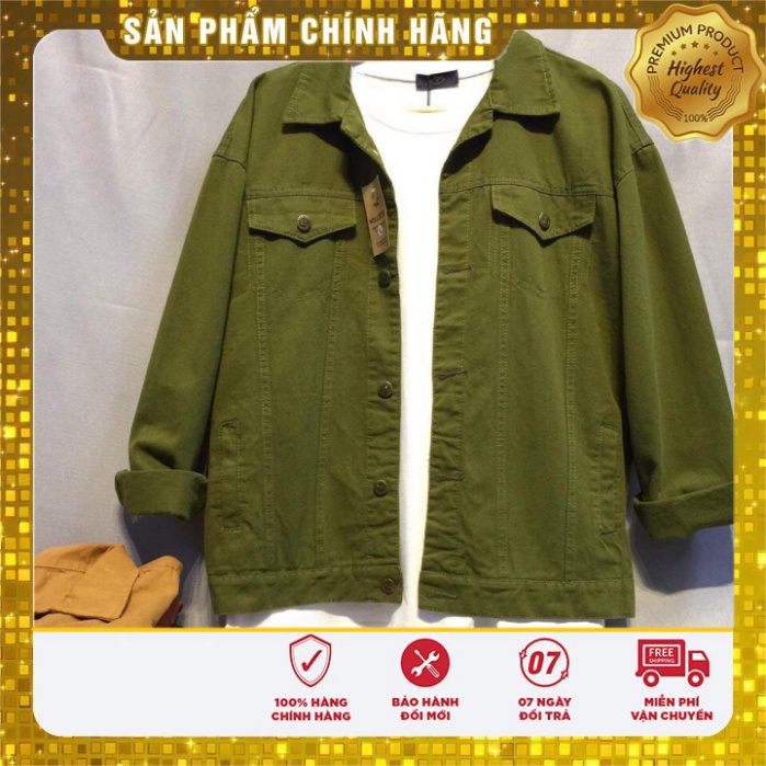 Áo Khoác Kaki Jean ALLEN STORE nhiều màu sắc Cực Chất,Phom Unisex Vải Mềm Mịn, thích hợp với tất cả Thời Tiết, phong phú