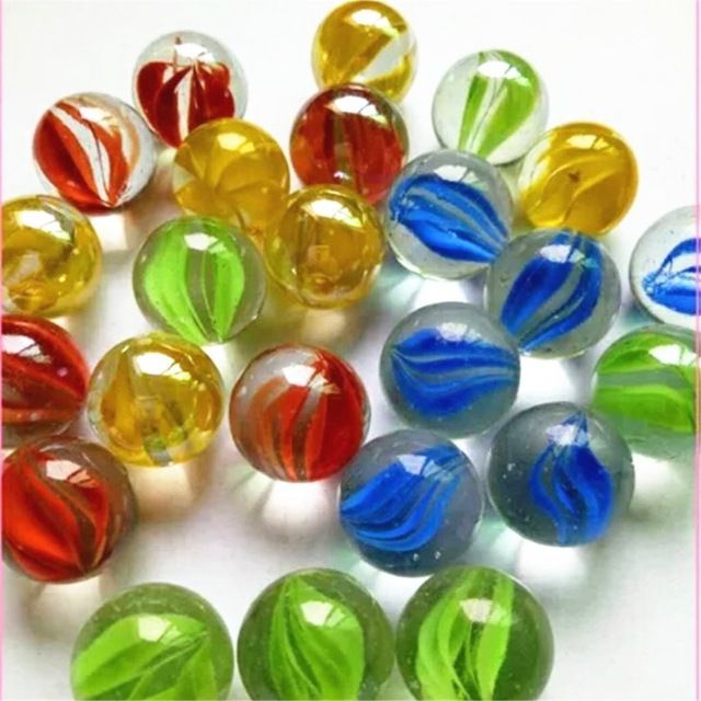 Combo 70 viên bi ve màu nhỡ size 1.6 cm, chất liệu thủy tinh, màu sắc ...