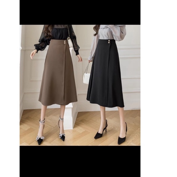 chân váy chữ A 80CM, chân váy dáng dài chất tuyết mưa cao cấp xưởng may