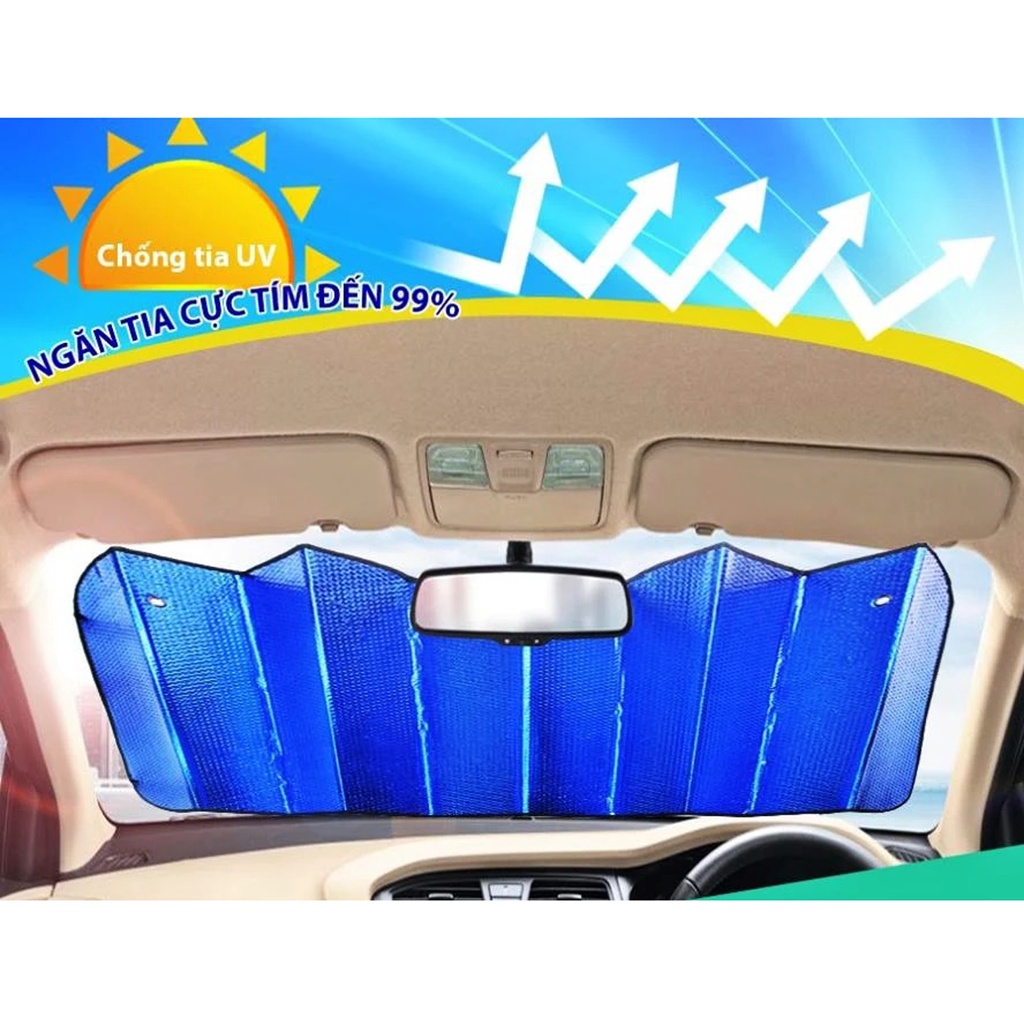 Tấm che nắng kính ô tô size to 70x140cm. Chất liệu xốp phủ bạc chống ...