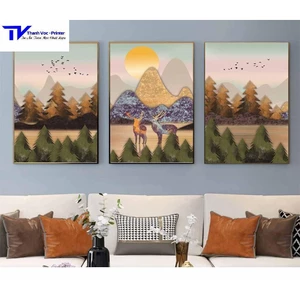 Tranh Treo Tường tối Giản 6 , Tranh Tráng Gương ( Bộ 3 Tấm )