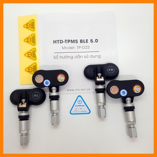 Cảm Biến Áp Suất Lốp Ô Tô HTD Chính Hãng Van Trong - Độ Bền Pin 5 Năm -Đồng Bộ Qua Màn Hình Zin Ô Tô