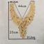 GUSTAVA 2 Chiếc Ren Cổ Áo Cổ Thêu Sequin Trang Trí Quần Áo DIY