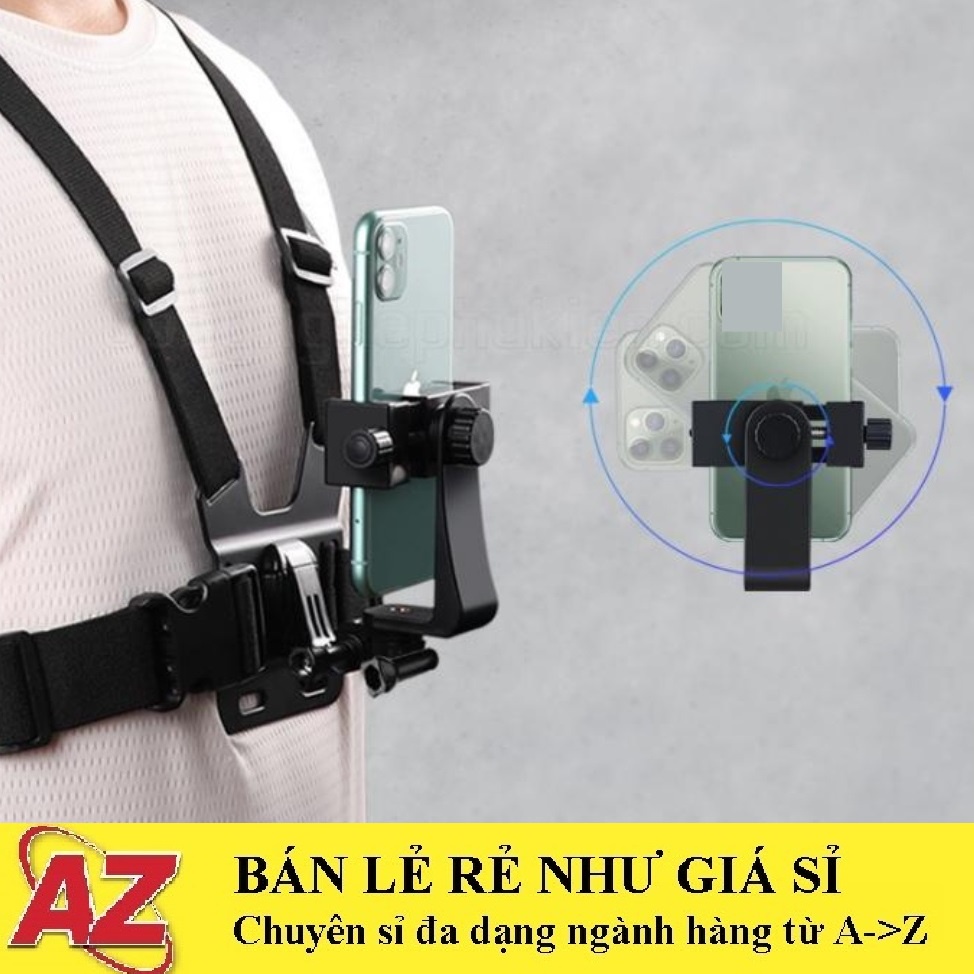 Dây Đeo Ngực Kẹp Điện Thoại ỐC SIẾT Chắc Chắn Có Lưới Chống Rung