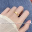 Nhẫn titan nữ không gỉ mạ vàng 18k mặt hình trái tim xinh xắn dễ thương thời trang trẻ trung