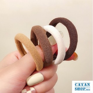 Combo 20 Chun Buộc Tóc Nhiều Màu Sắc, Dây Buộc Tóc Trơn Kèm Ông Đựng Trong Suốt Tiện Lợi GD652-ThunOng