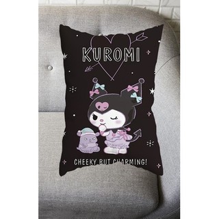 Vỏ Gối Kuromi Dễ Thương Một Mặt In Hình Chữ Nhật Polyester Vỏ Gối Phòng Ngủ Sofa Trang Trí Nhà Gối (Không Có Lõi Gối)