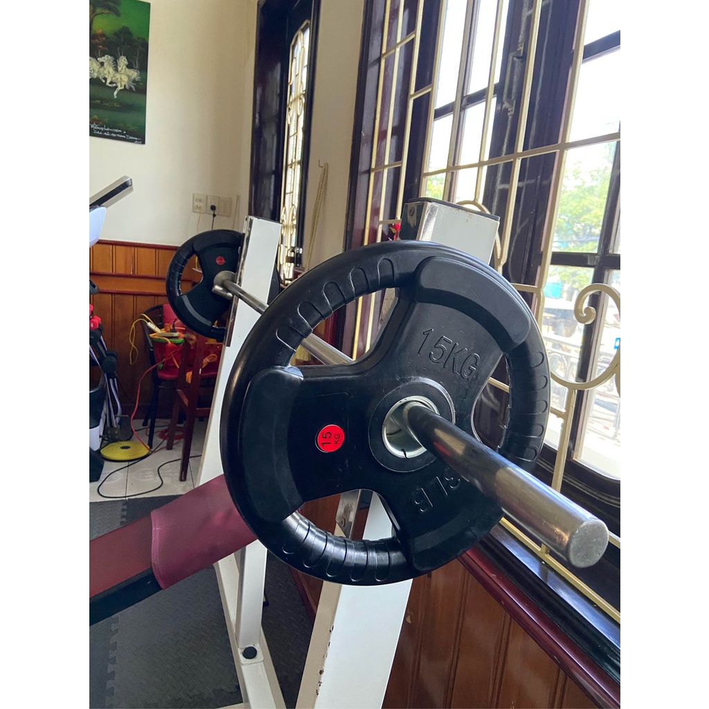 Ảnh BG Tạ miếng,combo tạ tay tạ đĩa 3 lỗ (ø: 50mm) cao cấp bọc cao su non chống rỉ,tạ squat đẩy ngực tay 2