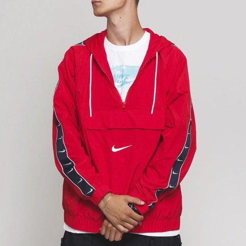 Nike taped 2025 swoosh popover jacket