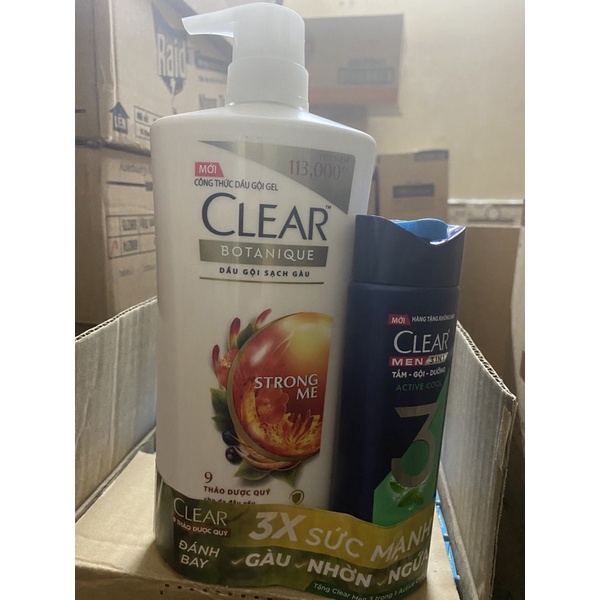 Dầu gội CLEAR thảo dược 630ml  ( mẫu mới) tặng