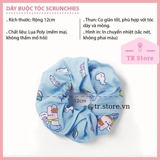 Scrunchies hoạt hình Galaxy Teddy Bear gấu xinh