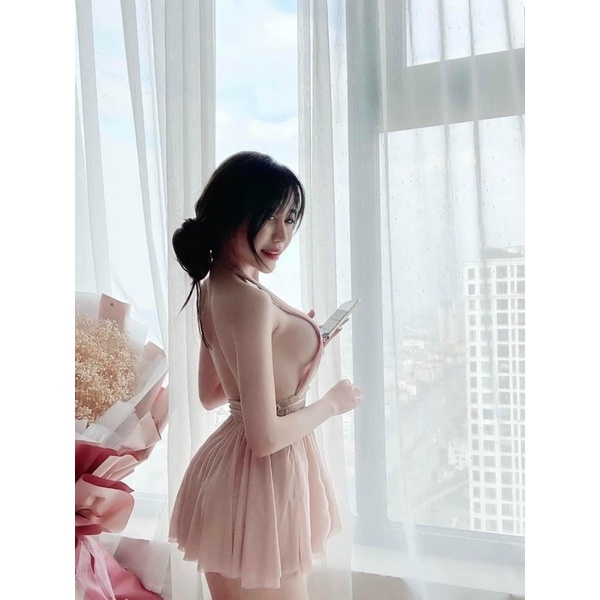 Váy ngủ sexy xuyên thấu, đầm ngủ gợi cảm quyến rũ hàng nhập cao cấp VNS159