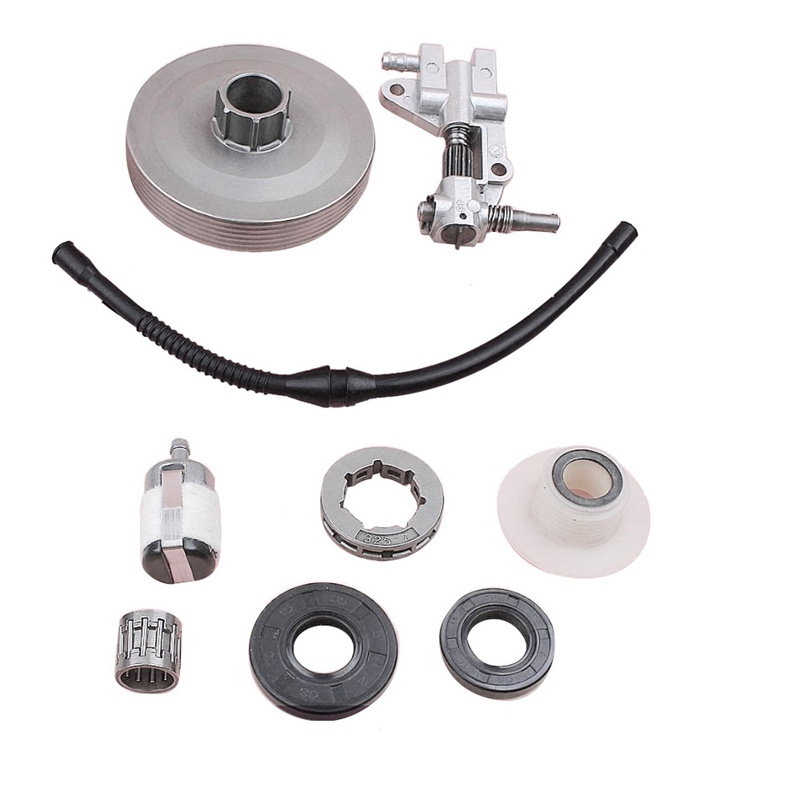 Ly Hợp Bánh Xích Vành Trống Bơm Dầu Giun Bánh Răng Cho Trung Quốc 4500 5200 5800 45Cc 5 Con Dấu Dầu Lọc Nhiên Liệu Dây Cưa Xích Một Phần