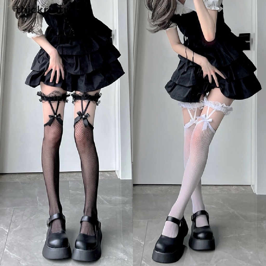 1 Đôi Tất Lưới Đính Nơ Gợi Cảm Cho Nữ