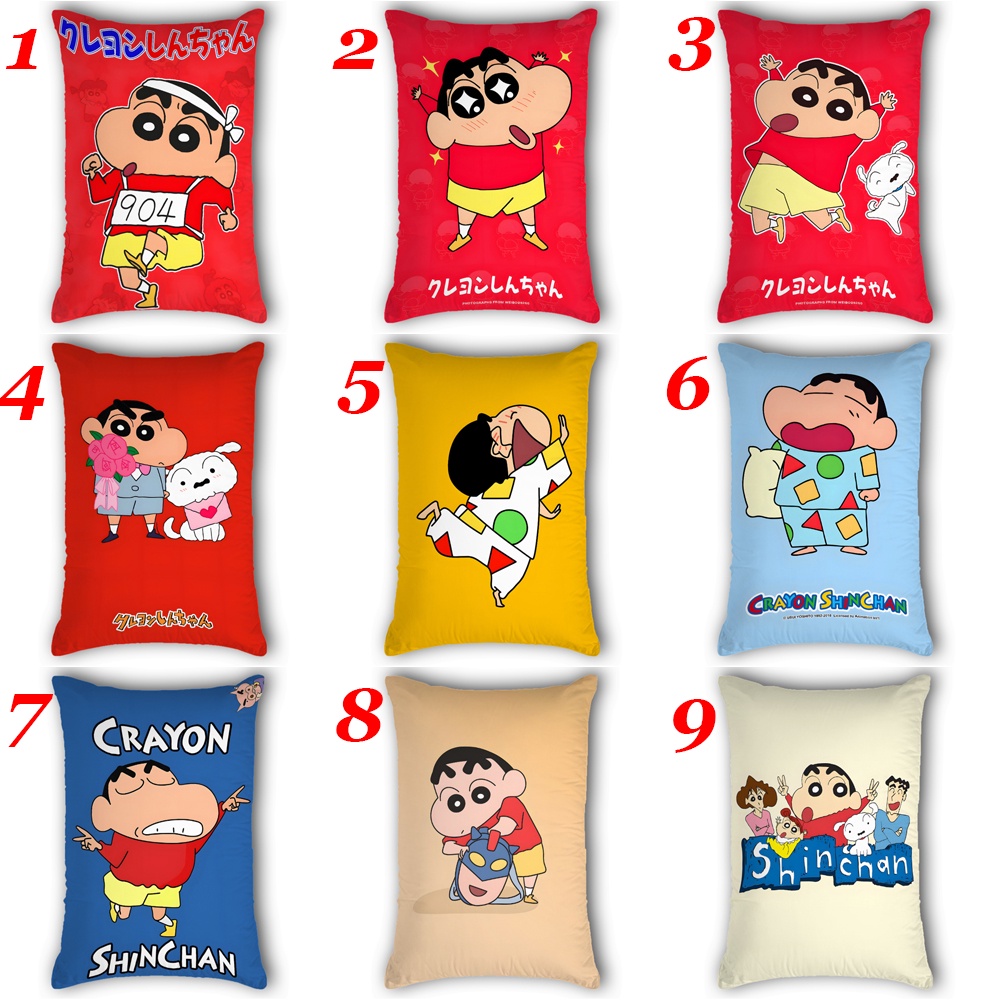 Vỏ Gối Hình Chữ Nhật In Hoạt Hình Cậu Bé Bút Chì Shin-chan Trang Trí Nhà Cửa