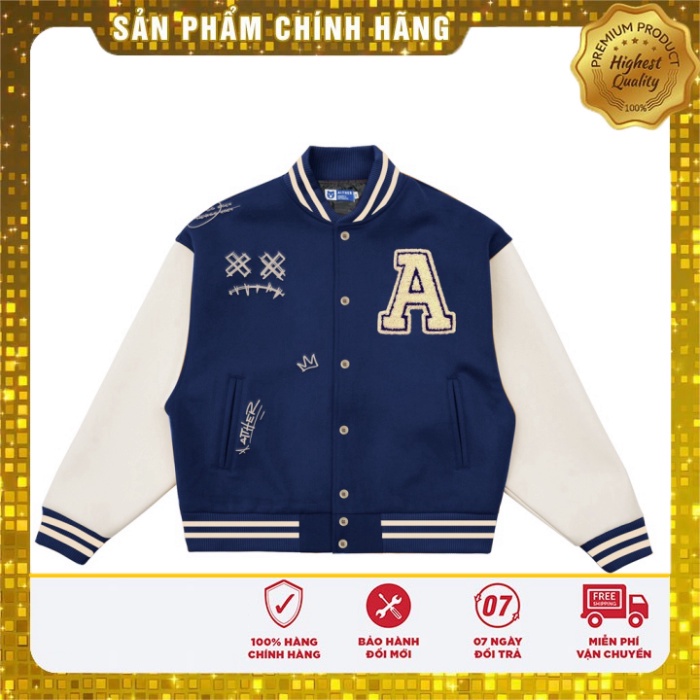 AITHER STUDIO áo khóa ngoài Varsity Jacket Venom Unisex form rộng